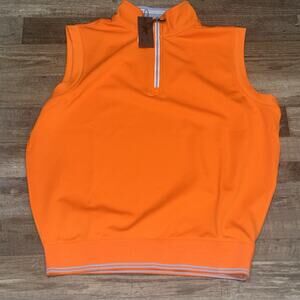 Fairway & Greene Men's Golf Vest Orange Blue Size Medium Brand New